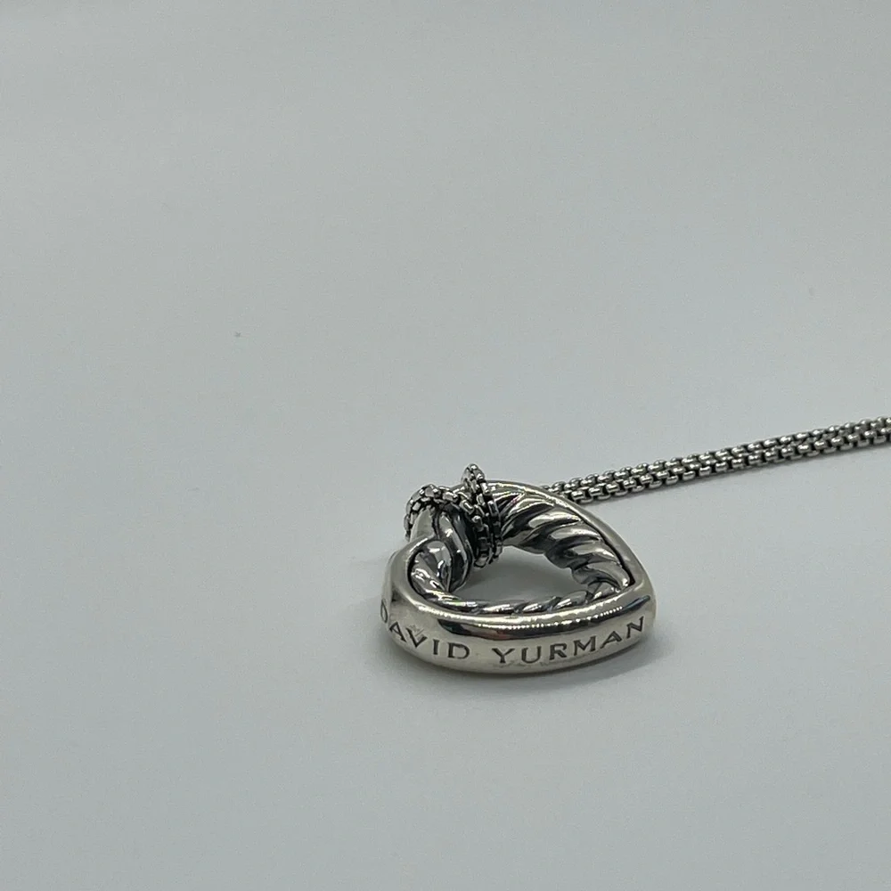 David Yurman Sterling Silver Heart Necklace